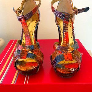 BCBGirls Size 6B Multi-Color Sandal/Heels